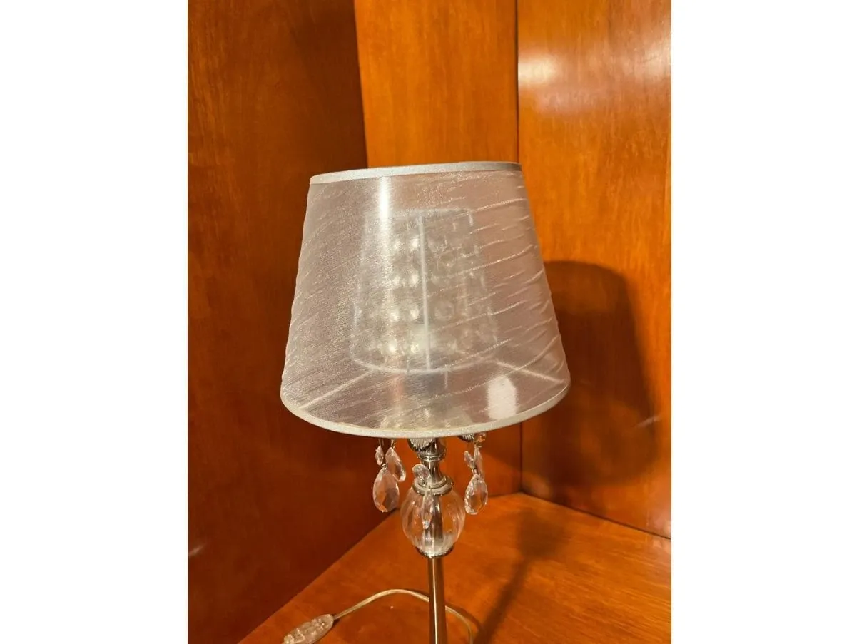 Set 2 lampade da tavolo con pendenti in cristallo, Il Paralume Marina 3