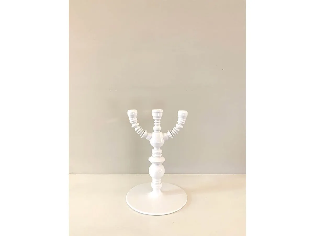 Candelabro Spring in ceramica smaltata (bianco), Bosa 