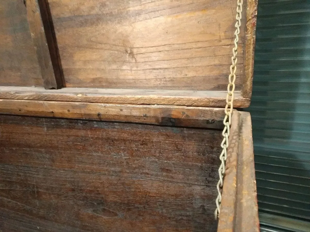 Chinese container trunk in fir wood, Antiqua Trade 