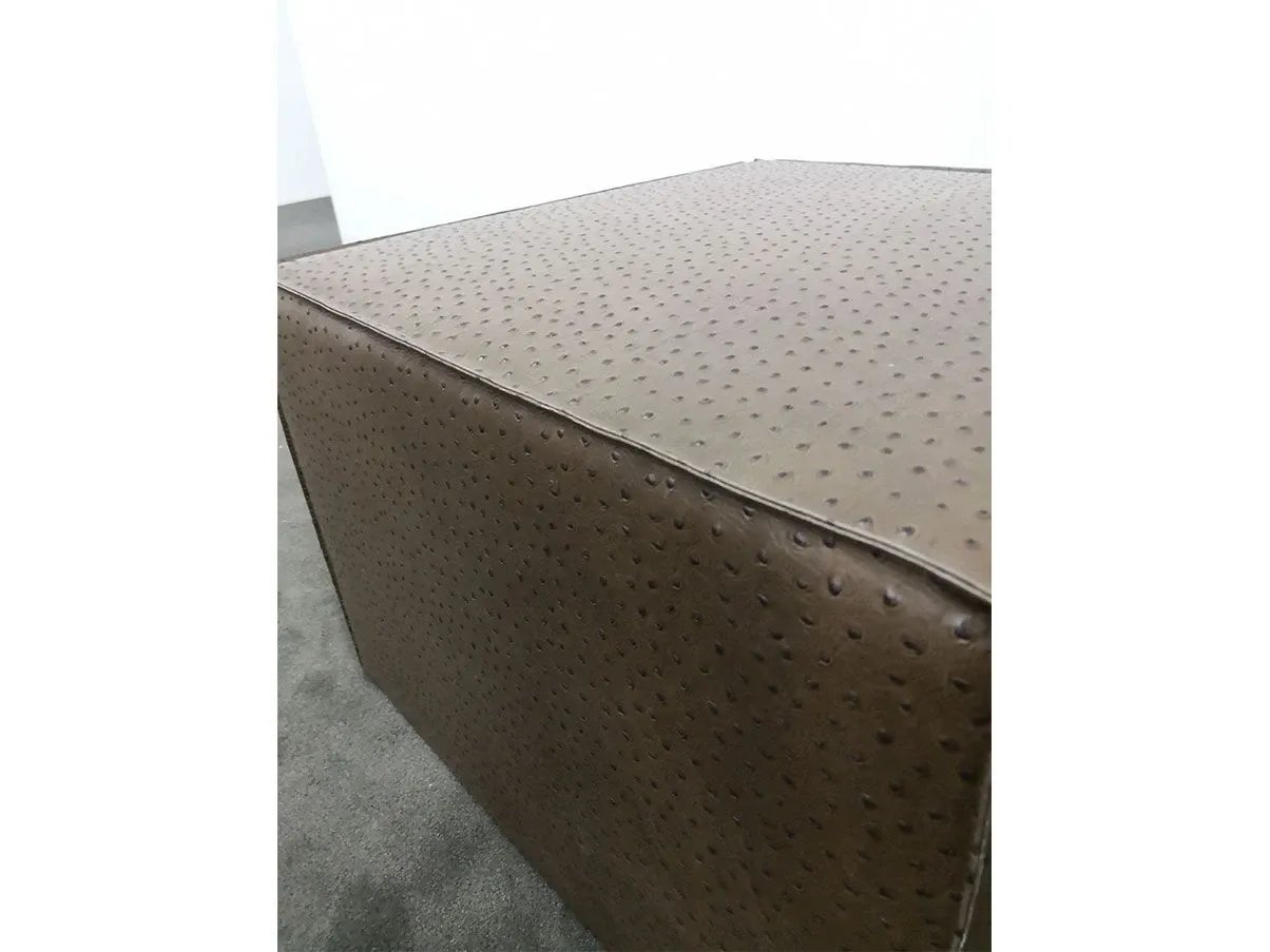 Pouf XL Floss rivestimento pelle (marrone), Ivano Redaelli 1