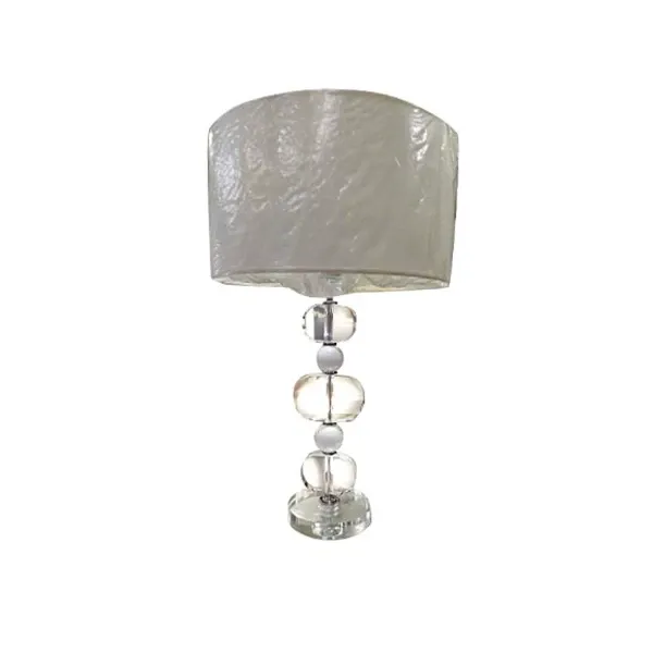 Table lamp with discs and glass spheres, Lux Art image