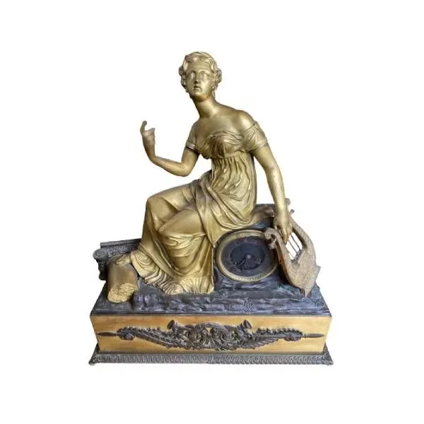 Vintage gilt bronze table clock (19th century), 