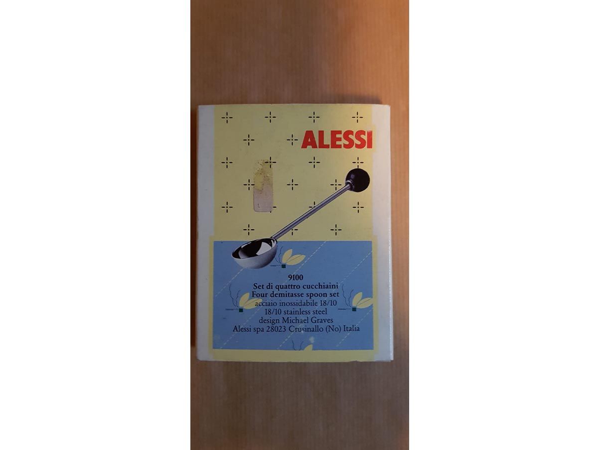 Set 4 cucchiaini in acciaio e materiale plastico, Alessi