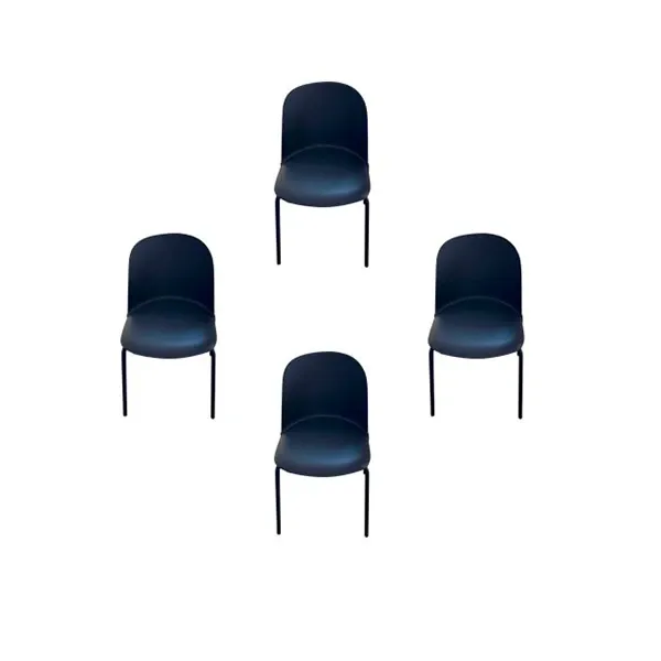 Set 4 sedie Mariolina in materiale plastico (blu), Miniforms image