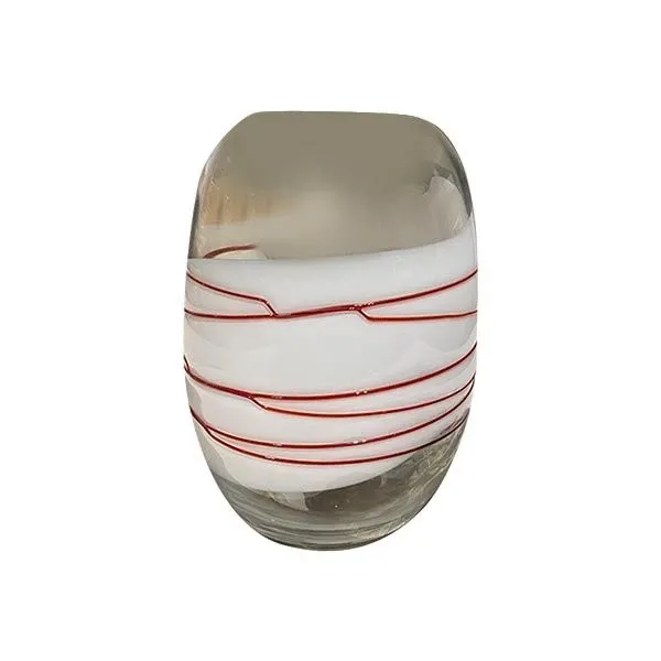 Juicy vase in transparent glass with decoration, Calligaris image