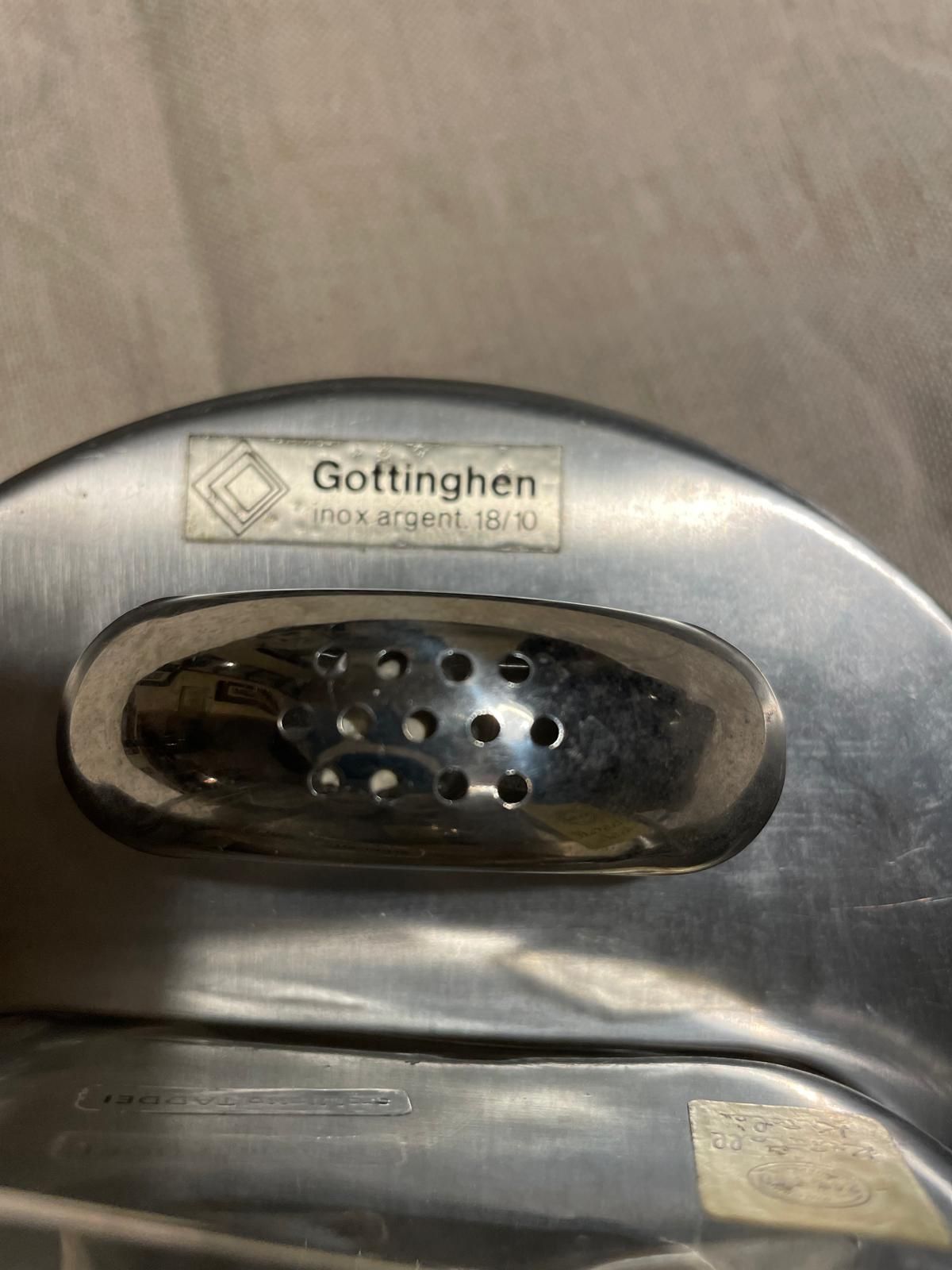 Stainless steel and silver condiment set (70s), Gottinghen  Brand
