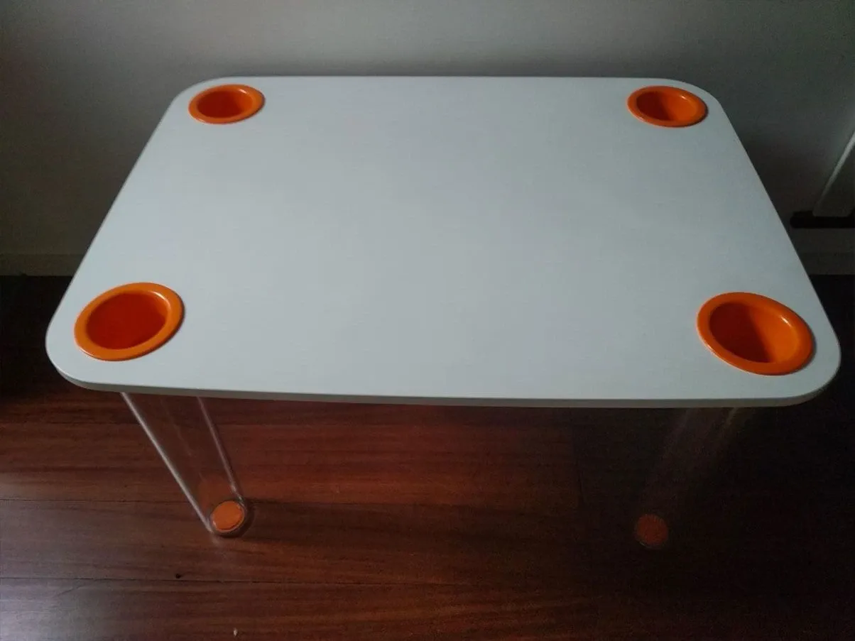 Little Flare children's table with wooden top (white), Magis 3
