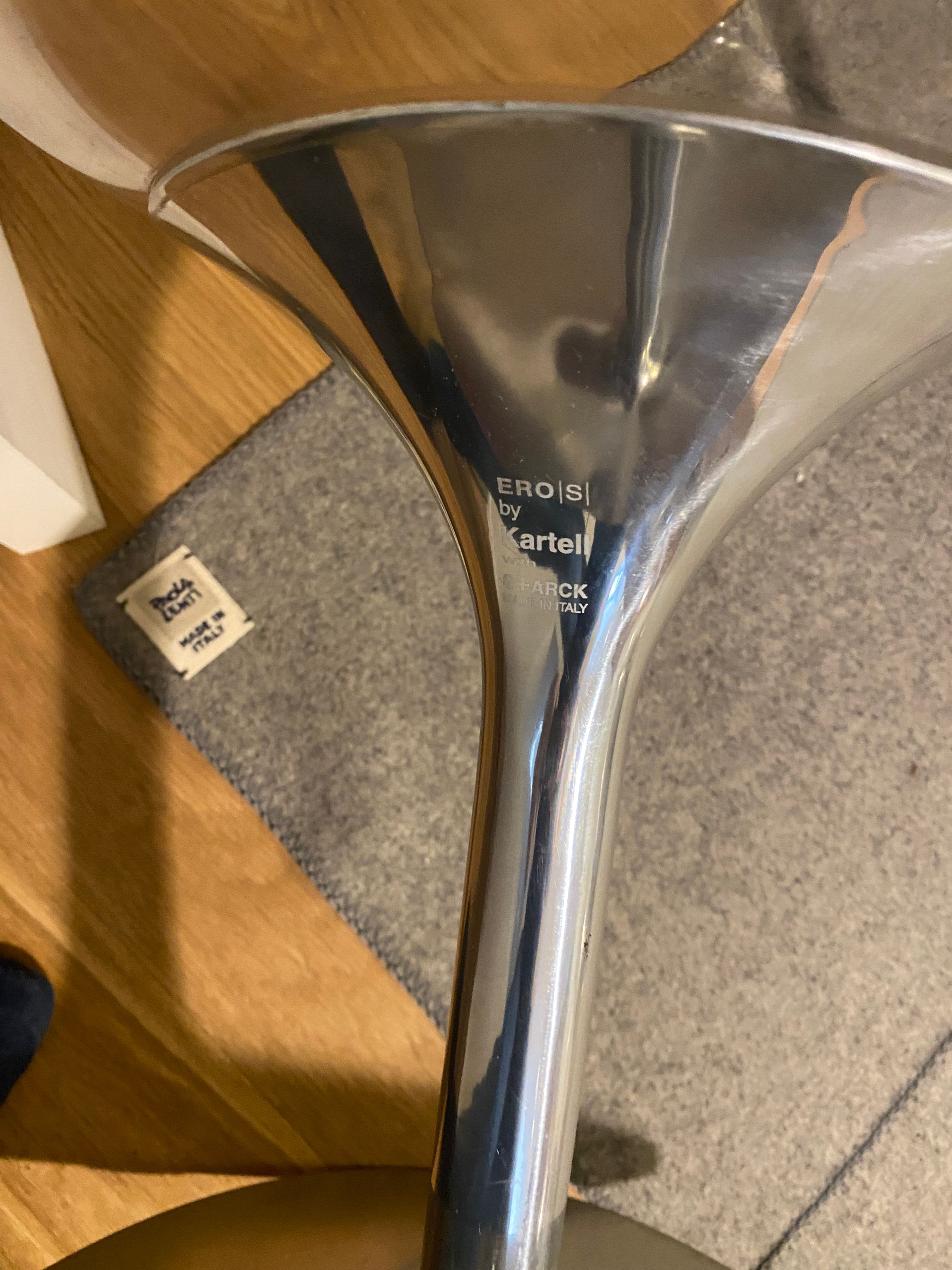 Set di 4 sedie vintage Eros trasparenti di Philippe Starck, Kartell Brand