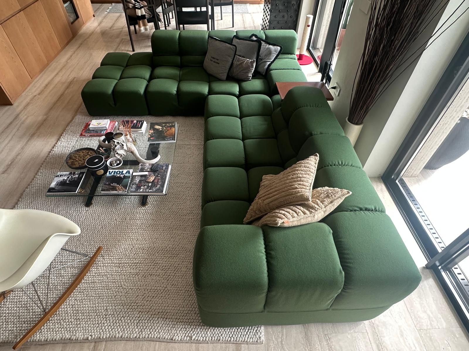 Tufty Time modular sofa in green by Patricia Urquiola, B&B Italia Main
