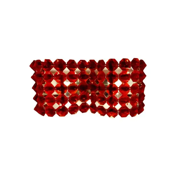 Giada wall lamp in steel and crystals (red), Marchetti image