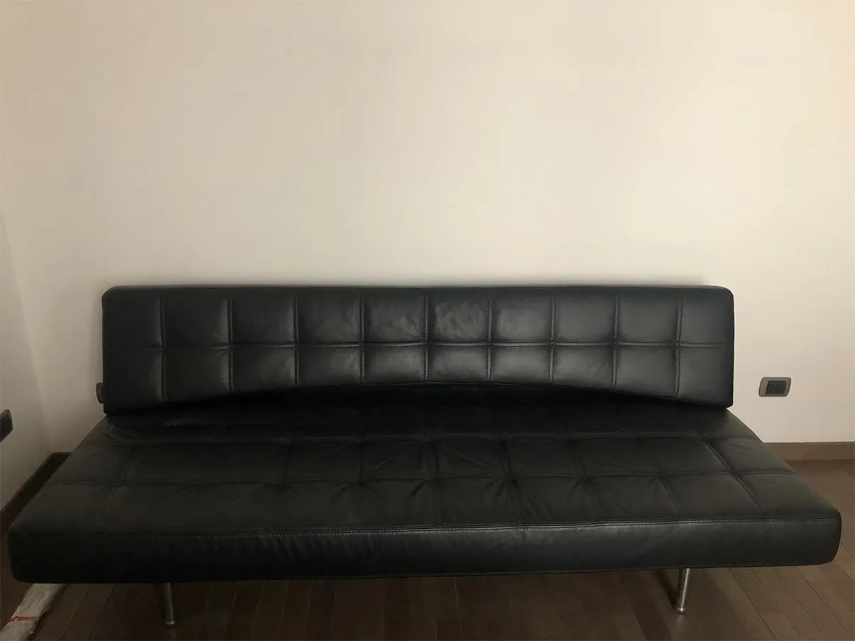 Pierro convertible sofa bed in leather, Bonaldo 3