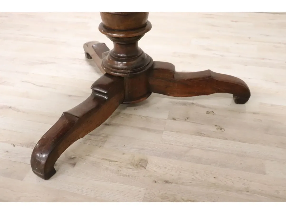 Round table in vintage walnut ('800), 5
