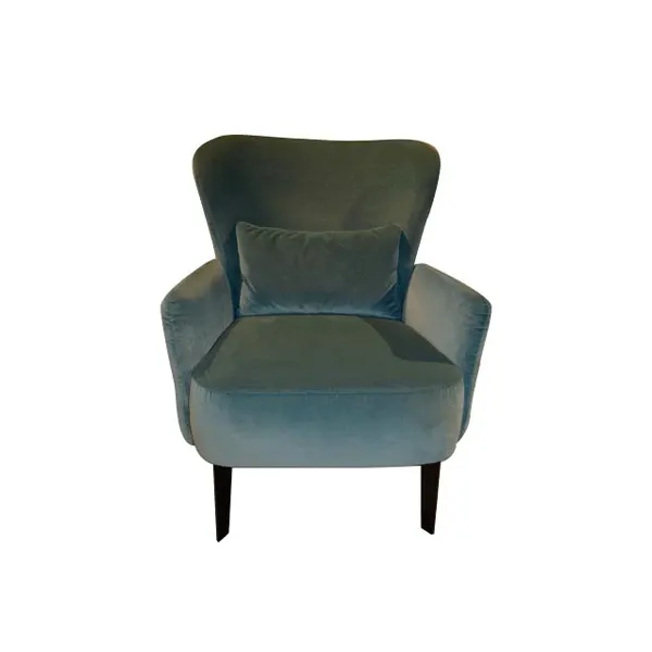 Ginevra armchair in metal and velvet, CTS salotti srl image