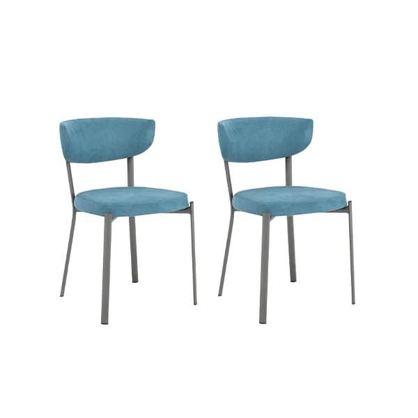 Set of 2 Scirocco chairs in fabric (light blue), Nitesco International image