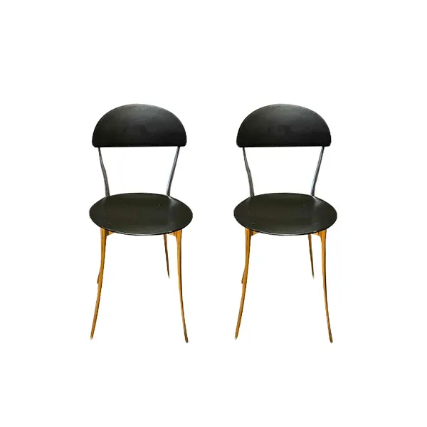 Set of 2 Tonietta chairs by Enzo Mari (black), Zanotta image