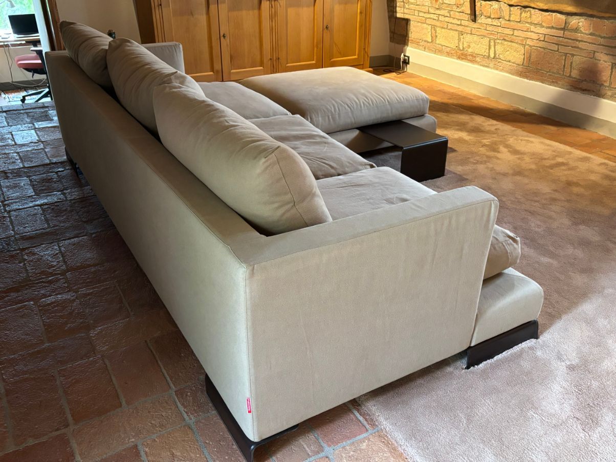 Long Island 05 3 seater sofa set with coffee table and square module, Flexform Side