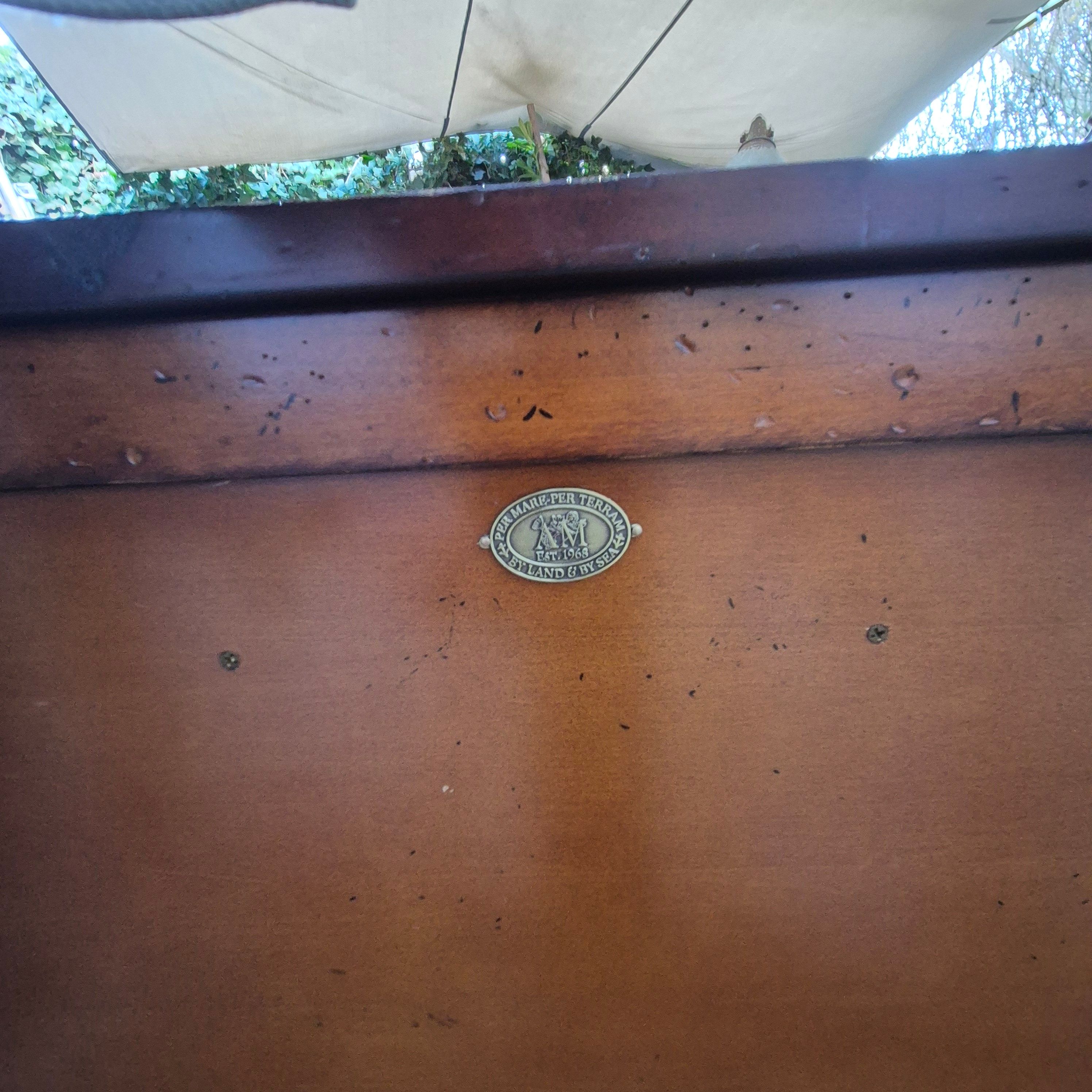 Vintage Holz Schreibtisch Brand