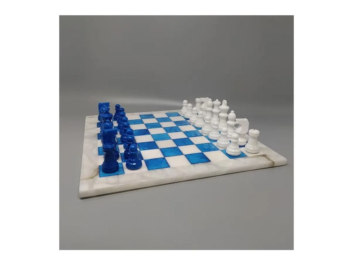 Scacchiera vintage blu e bianco (anni'70) 1