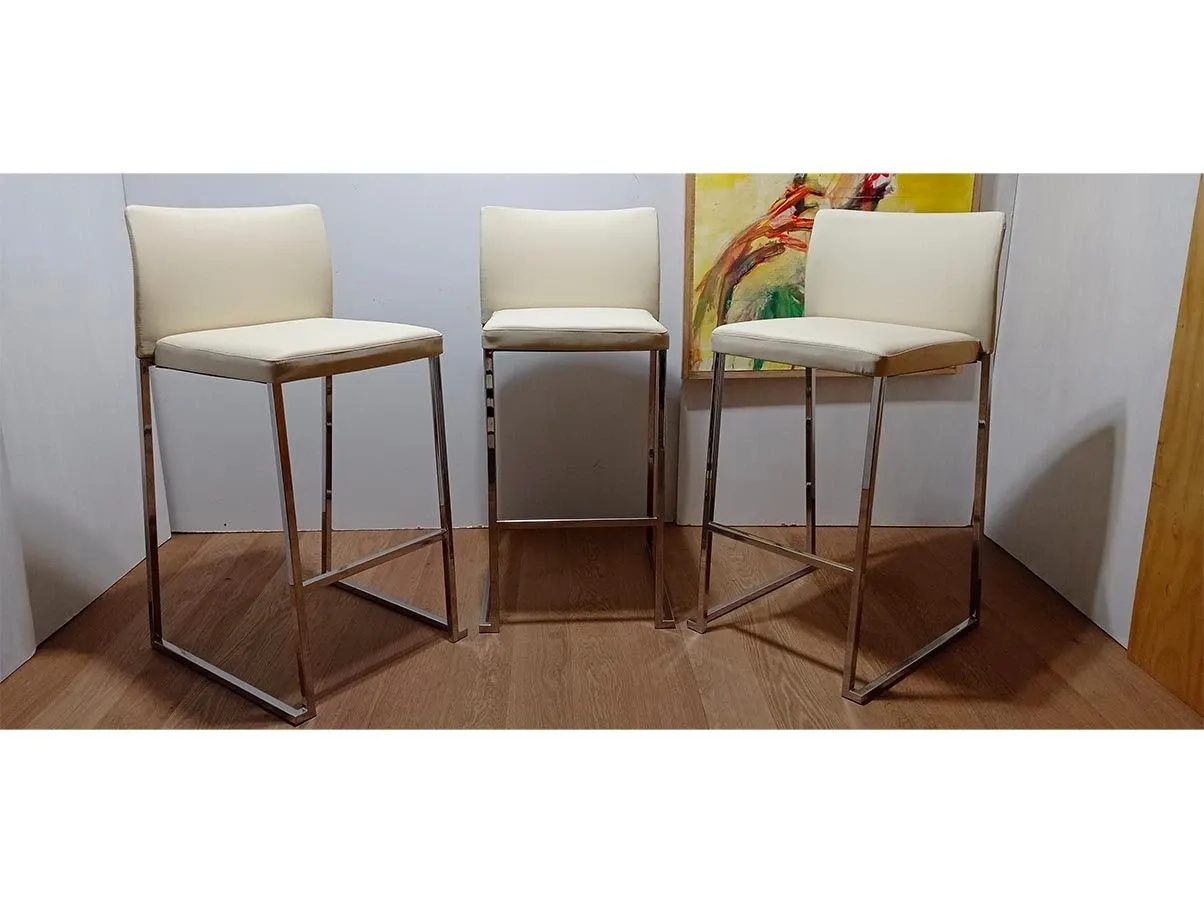 Set 3 Sgabelli modello 912 di Martin Ballendat in acciaio, Tonon 6