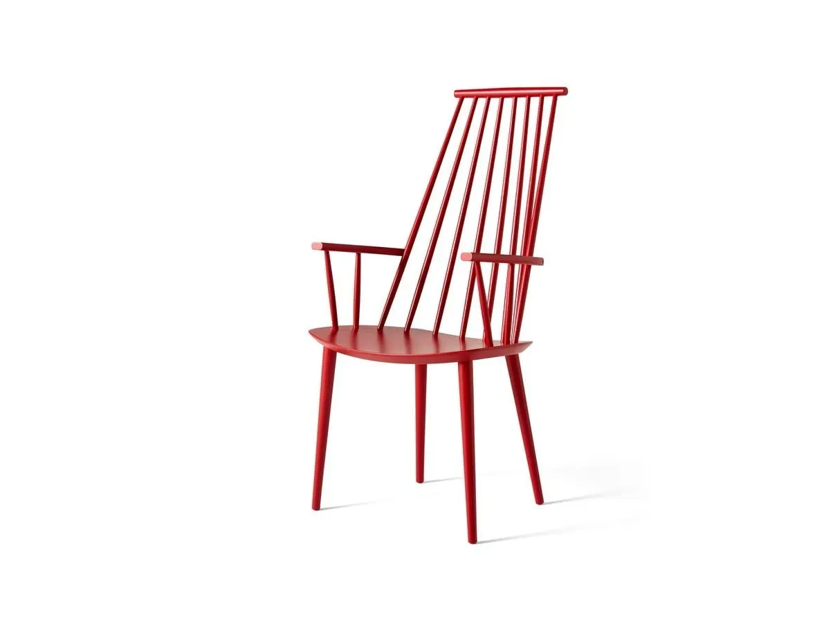 Chair with red armrests, Hay image