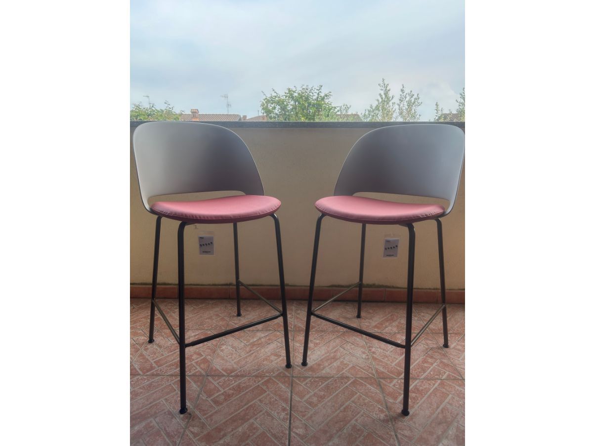 Pair of steel stools, Bontempi Main