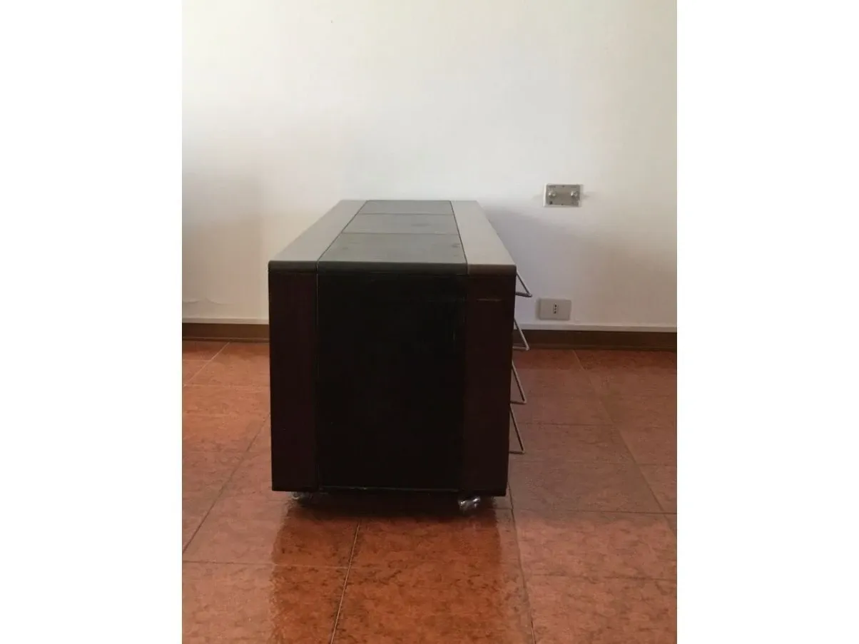 Credenza bassa vintage in legno massello, 2