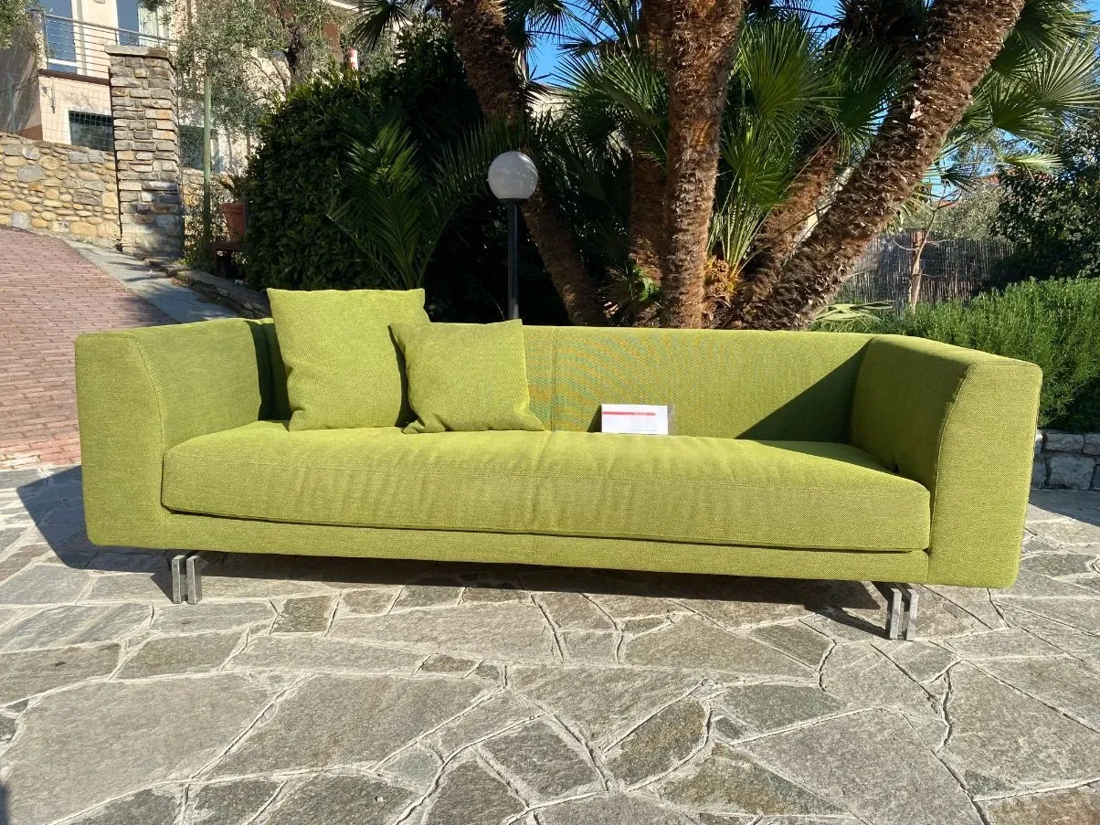 Divano Alexander 3 posti in tessuto verde, Mussi 6