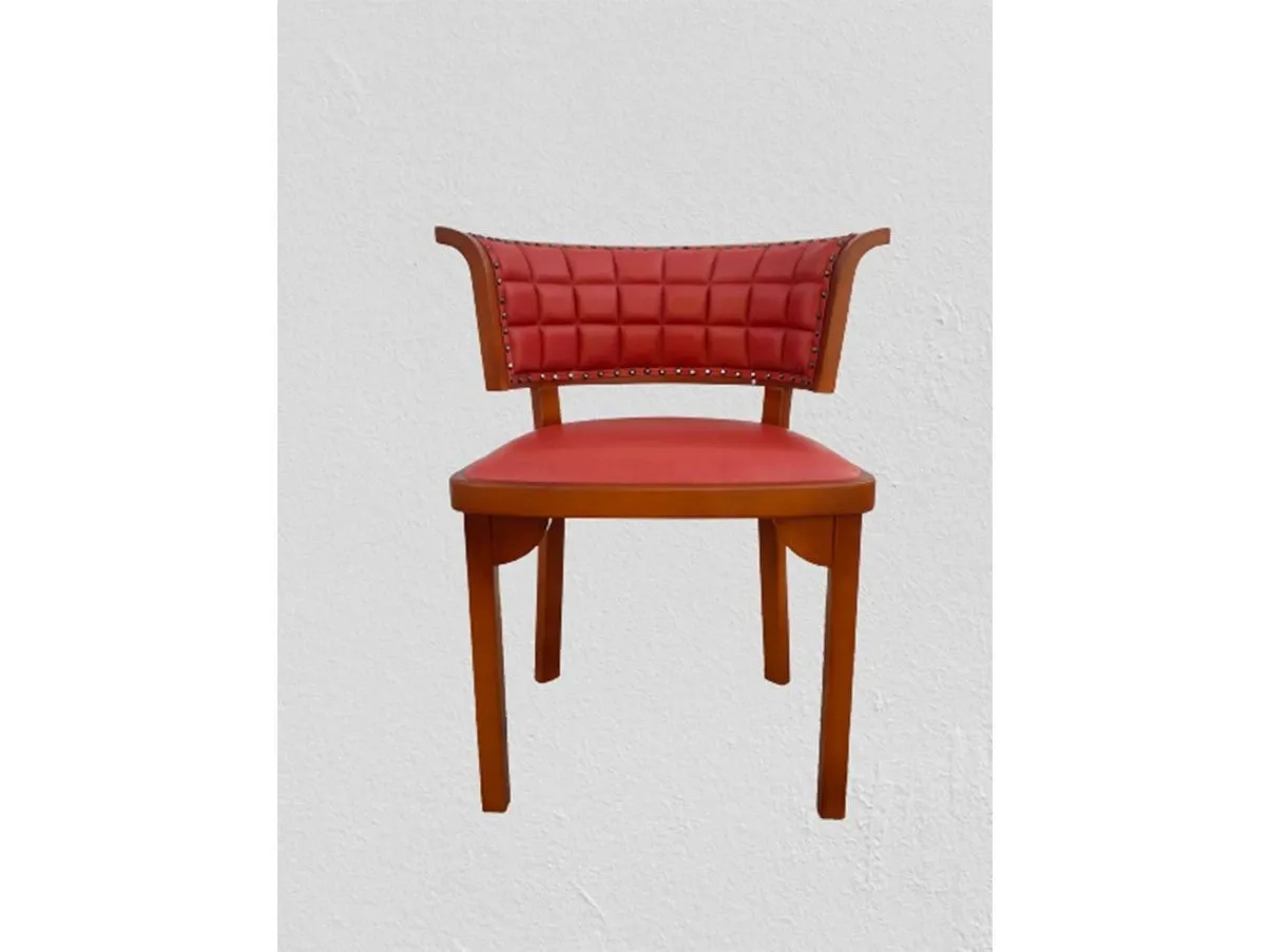 Set of 2 wooden armchairs by Marcel Kammerer 3