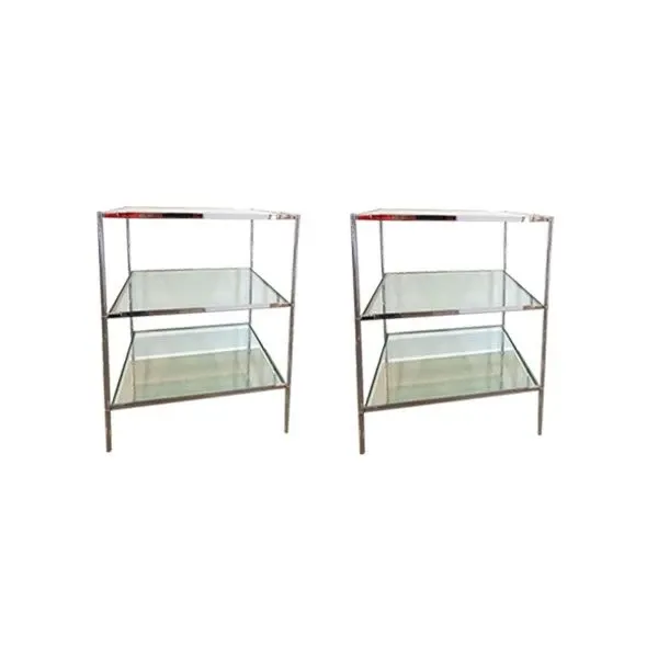 Set 2 Montecarlo T12 coffee tables with 3 shelves, Azucena image