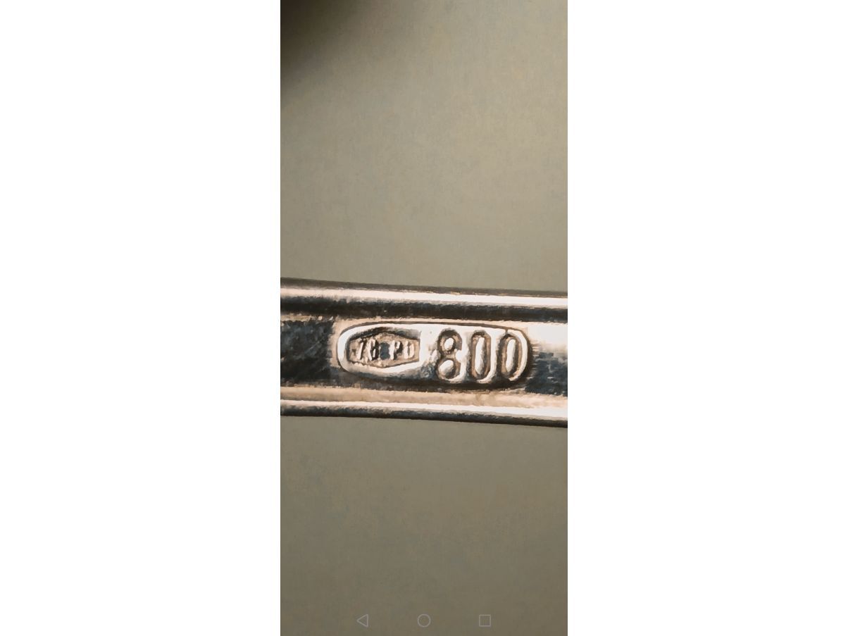 Set of 12 Silver Teaspoons by F.lli Calegaro (1960s) Brand