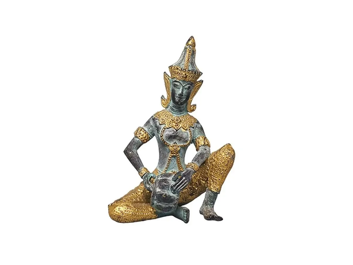 1940s Gorgeous Oriental Decorative Statue. Thai Deity. image