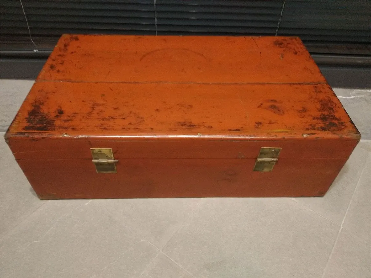 Baule contenitore cinese legno abete (rosso), Antiqua Trade 3