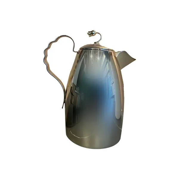 Silver coffee pot with flower lid, Cleto Munari image