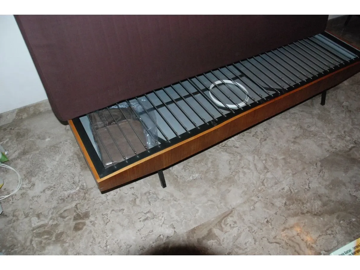 Brown vintage sofa bed (1960s), 4