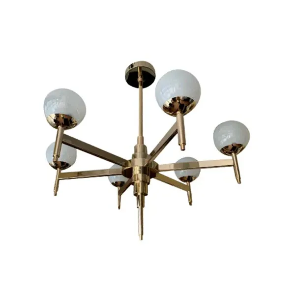 6-arm brass chandelier, IPM light image