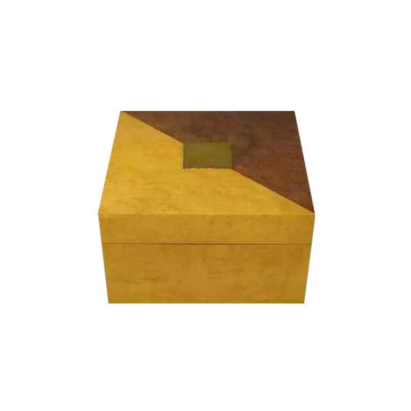 Vintage Two-Tone Maple Wood Box (1970s), image