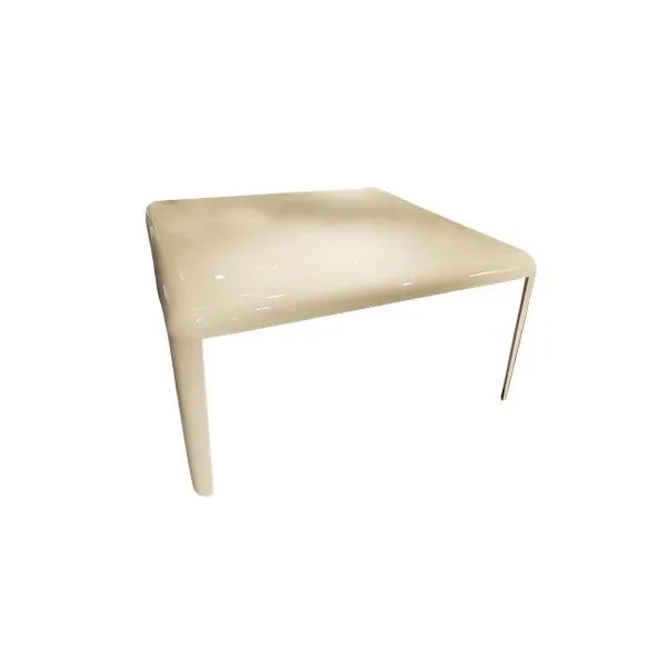 Ferro square table in painted metal (white), Porro image