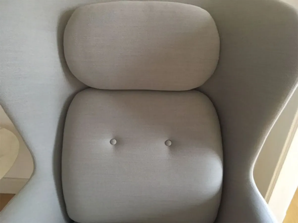 Bergère Ro armchair in fabric (grey), Fritz Hansen 3