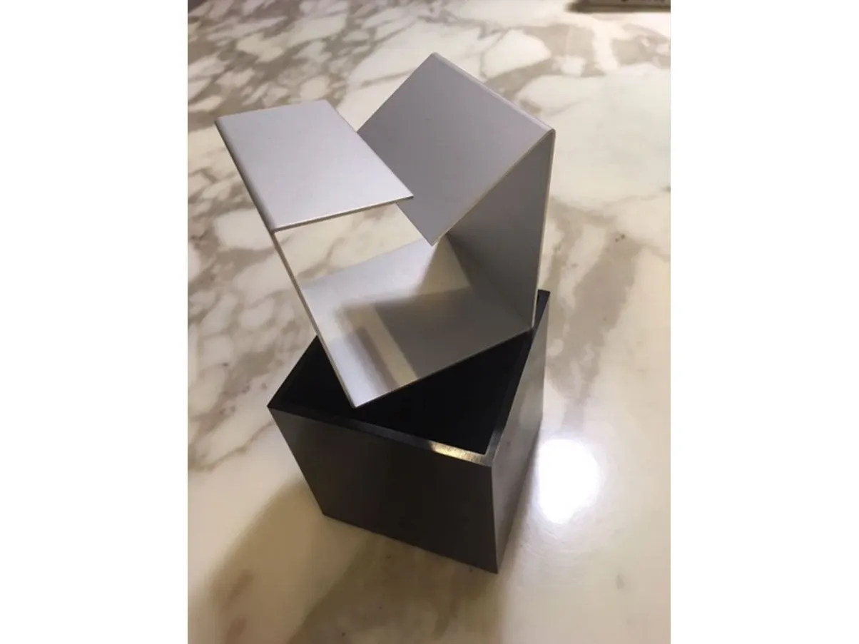 Cubo ashtray by Bruno Munari (black), Danese Milano 3