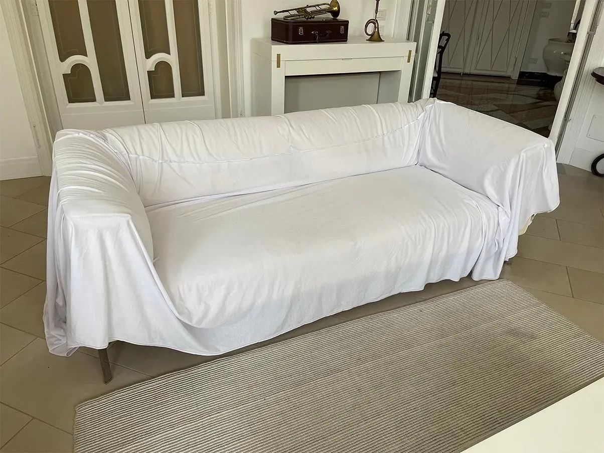 Bosforo sofa in white leather 3