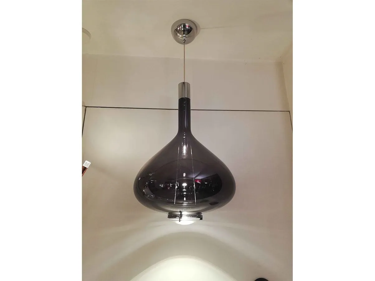 Lampada a sospensione Sky Fall in vetro fumè, Lodes 