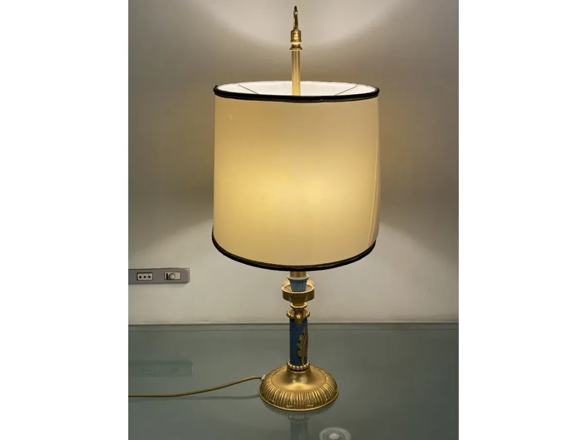 Lampada da tavolo in ottone dorata, Lumi Milano image