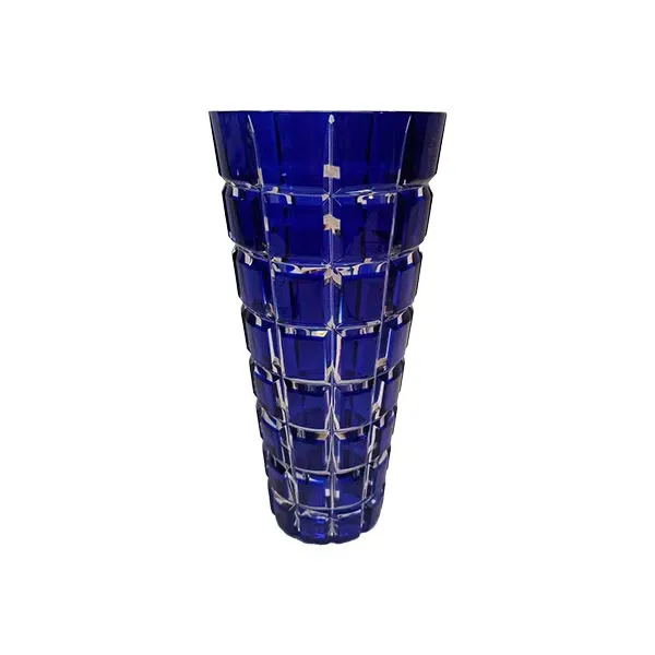 Triana crystal (blue) decorative vase, Mario Cioni image