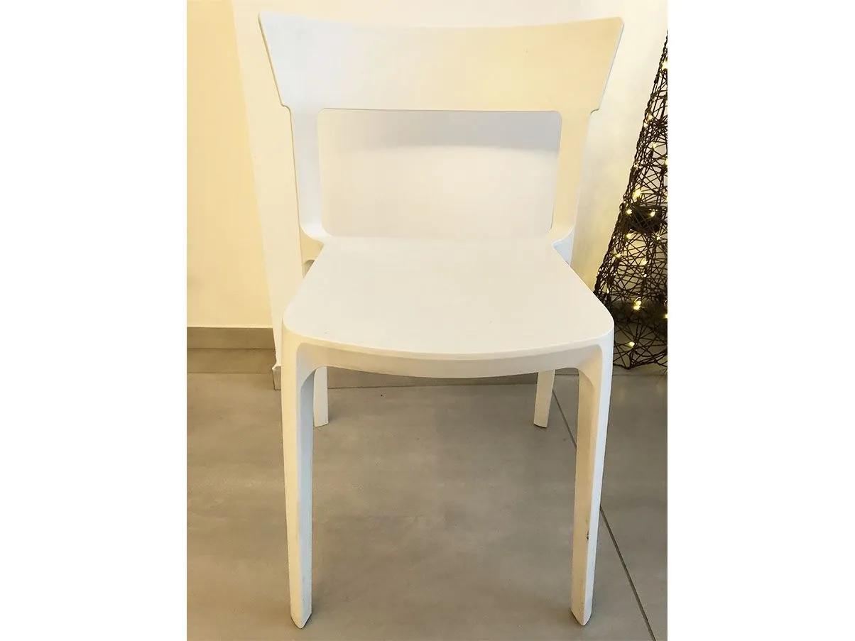 4er-Set Skin Stühle aus Kunststoff (Weiß) 3