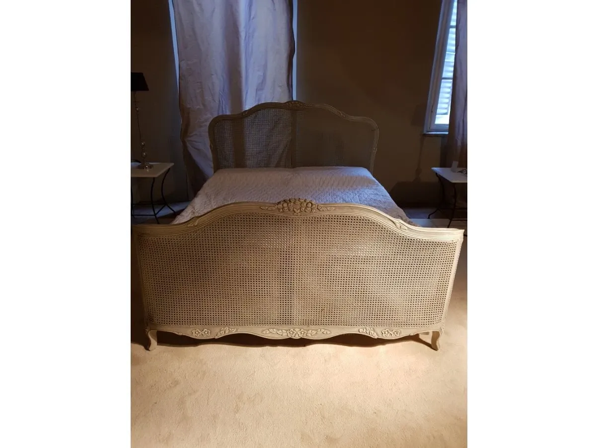 Vintage wooden double bed 1