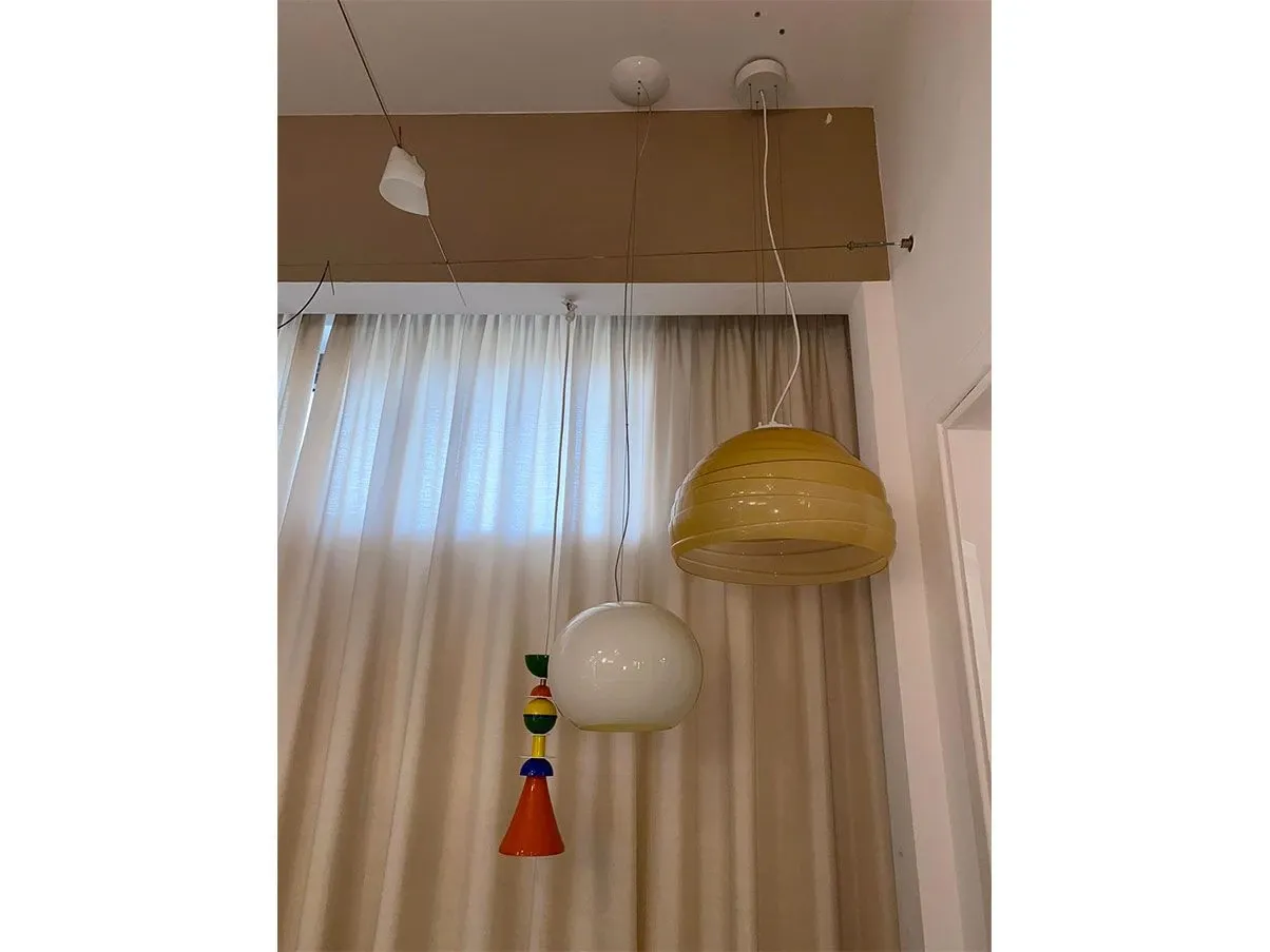 Lampada a sospensione Bud 3 LED in vetro bianco, Foscarini 5
