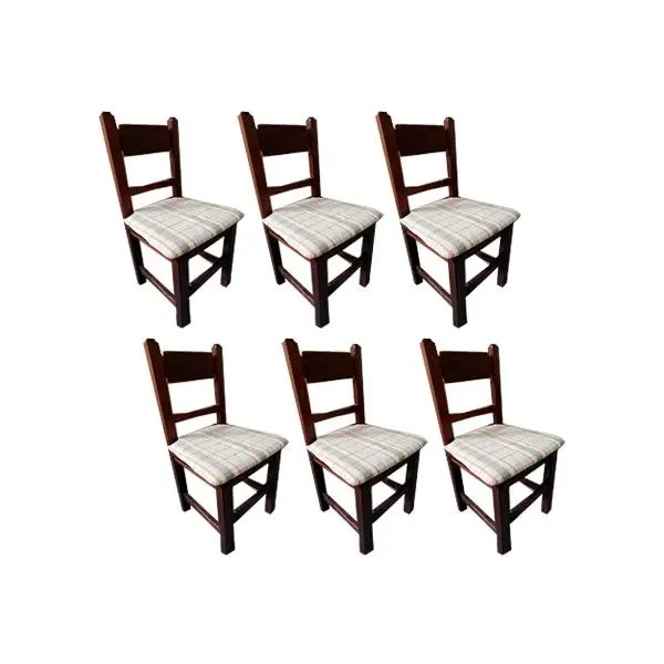 Set of 6 Melodia chairs in solid wood, Linea in Arredamenti image