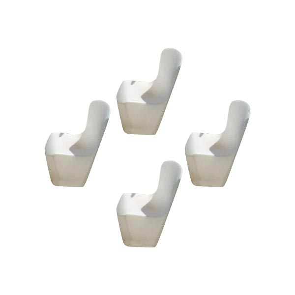 Set of 4 Zoe chairs in plastic (white), Slide image