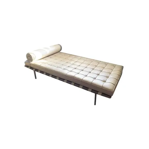 Sommier Barcelona Couch pelle e legno noce (beige), Knoll image