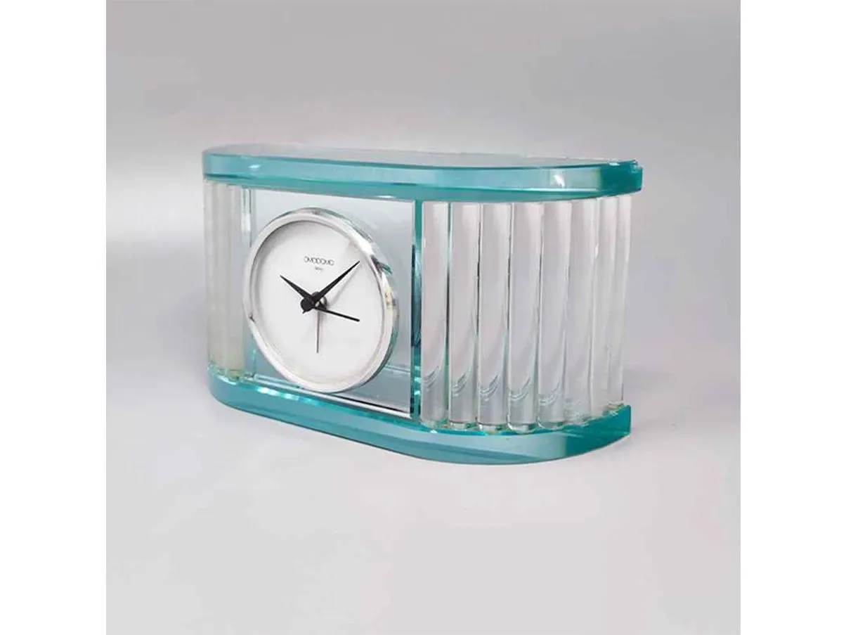 Vintage Astonishing Crystal Table Clock by Omodomo 3
